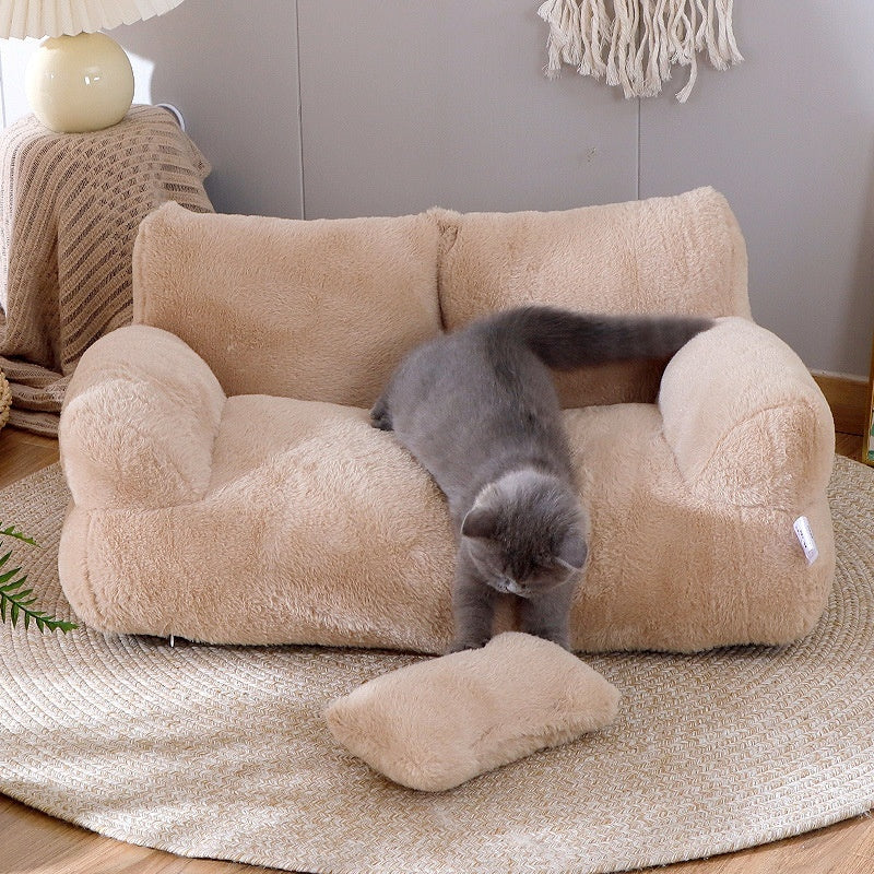 SimplyHaven Plush Pet Sofa Bed