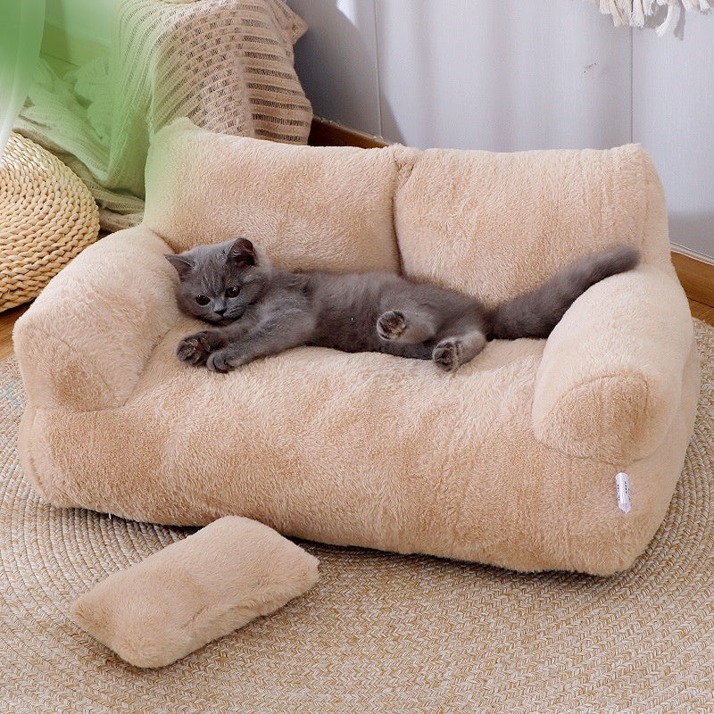 SimplyHaven Plush Pet Sofa Bed